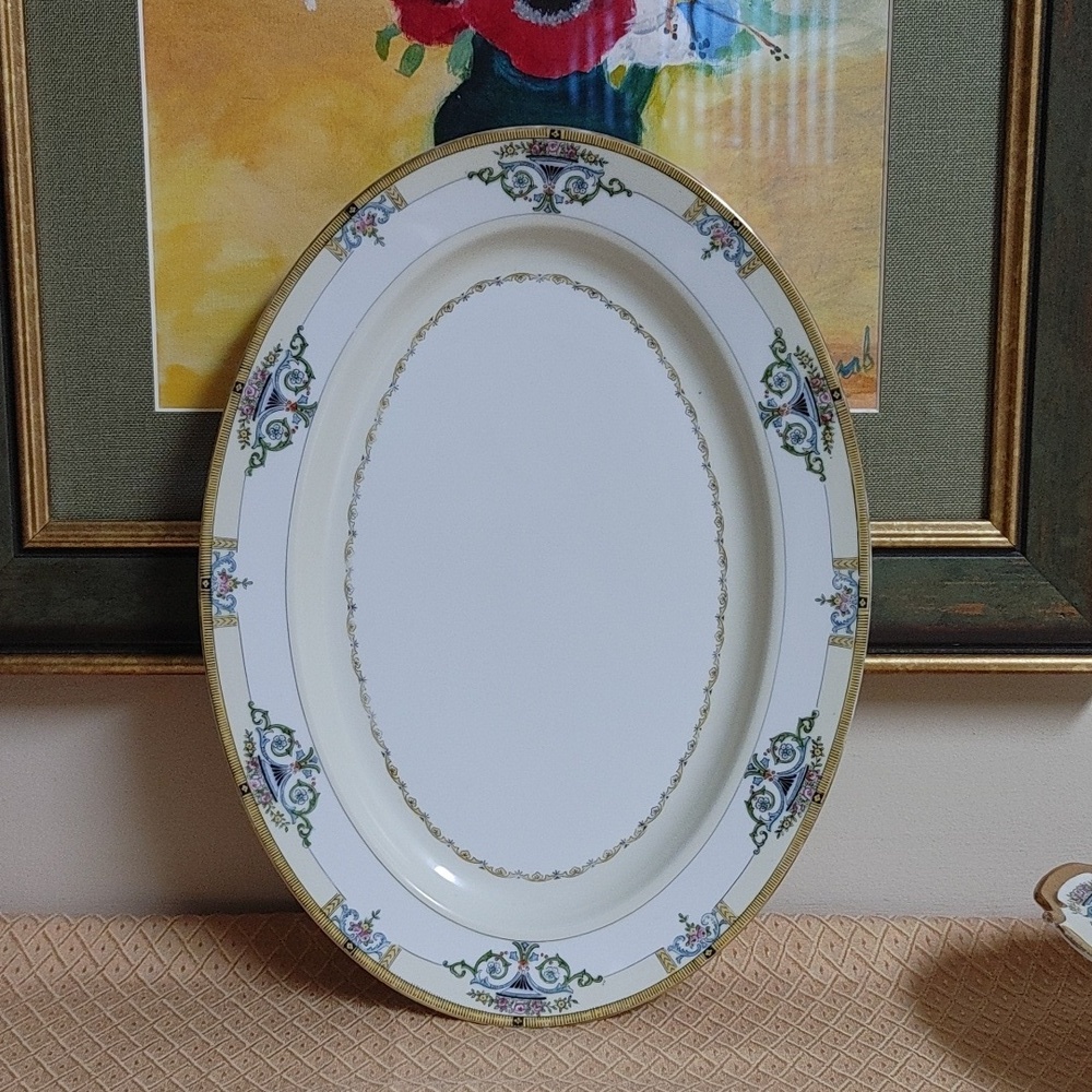 Vintage Noritake Hand Painted Japan Minaret Oval Platter 13.7x10.2 - Picture 17 of 17